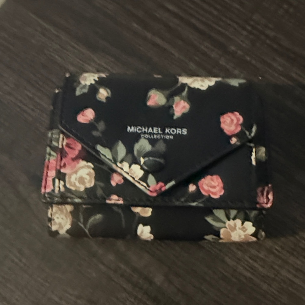 Michael Kors Black Floral Wallet